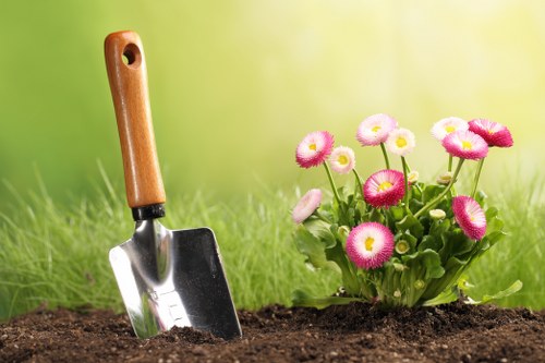 Local Tottenham soft landscaping team preparing a residential outdoor space